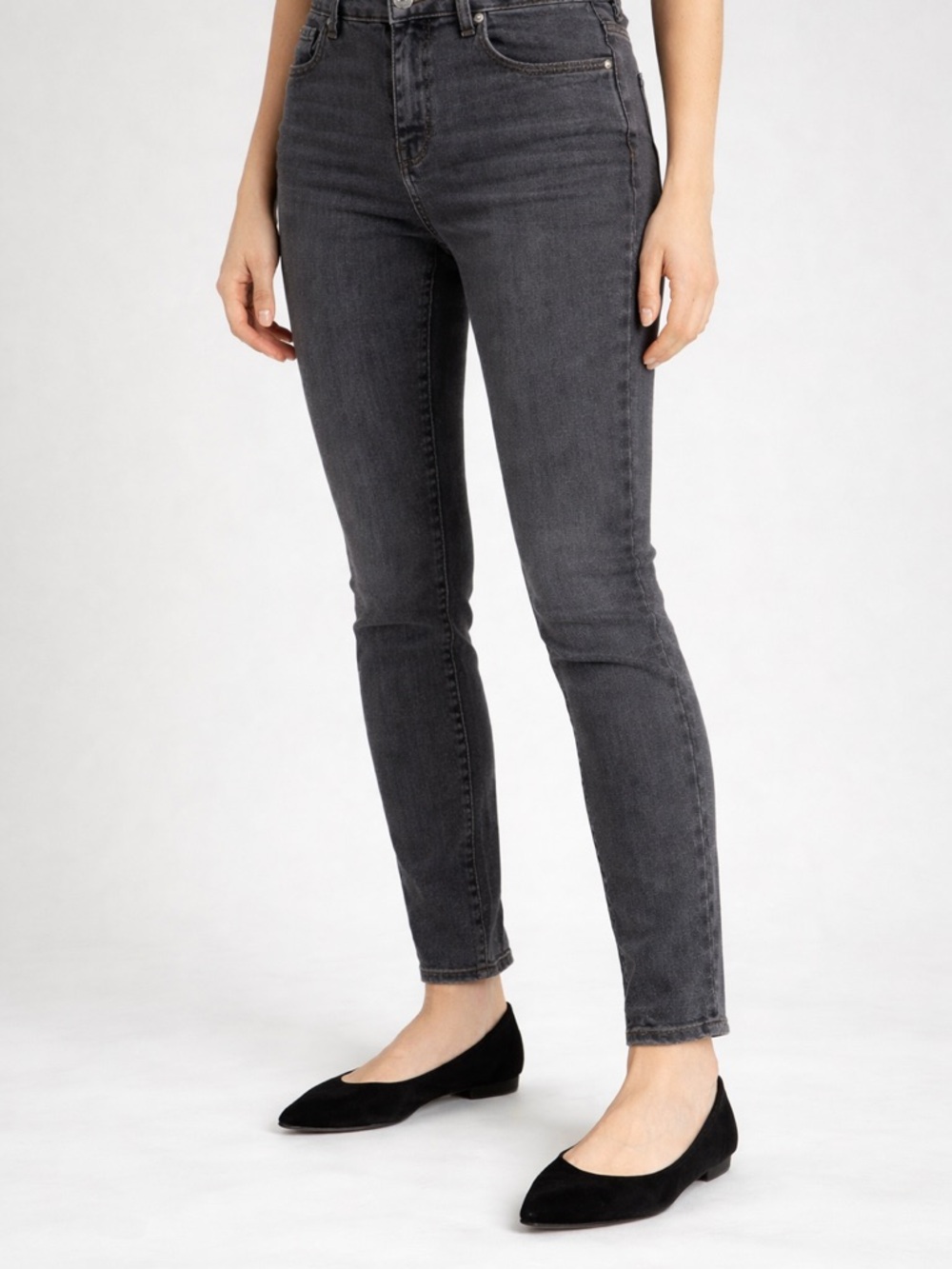 Sandwich Slim Fit Skinny Jeans UK 42 (US 10-12) Grey Wash Mid Rise Stretch Denim
